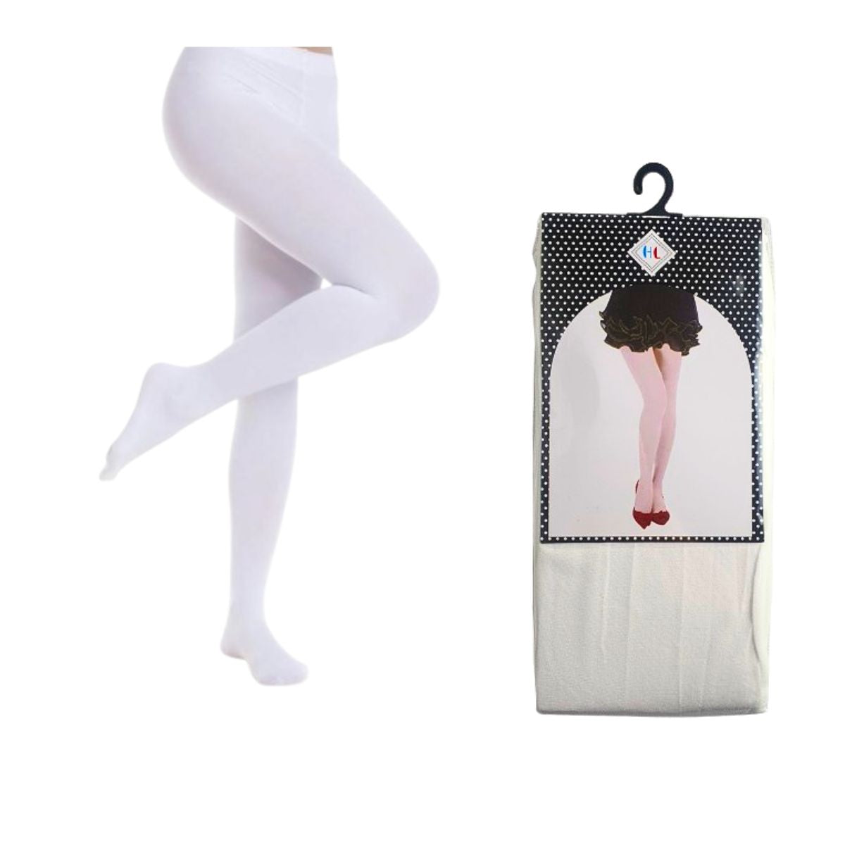 Meia Calça Fantasia Festa Lisa Clássica Branco Meia Calça Fantasia Festa Lisa Clássica Branco
